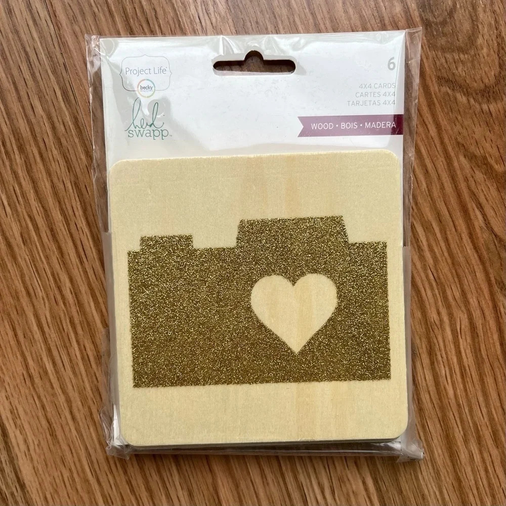 Project Life Heidi Swapp NEW Wood 4x4 Cards 6 pieces